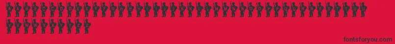 フォントArmyBoy – 赤い背景に黒い文字