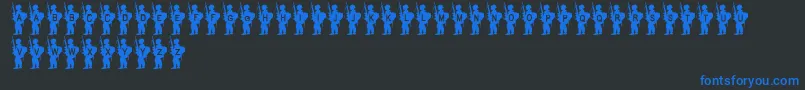 ArmyBoy Font – Blue Fonts on Black Background