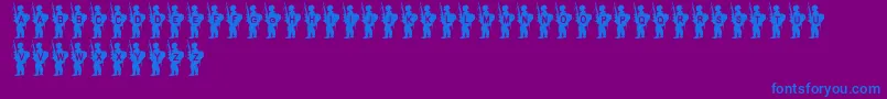 ArmyBoy Font – Blue Fonts on Purple Background