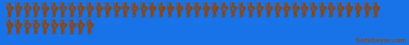 ArmyBoy Font – Brown Fonts on Blue Background