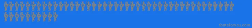 ArmyBoy Font – Gray Fonts on Blue Background