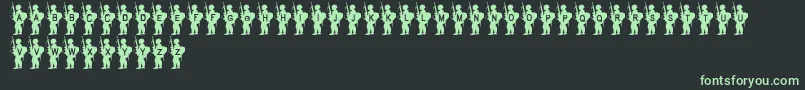 ArmyBoy-fontti – vihreät fontit mustalla taustalla