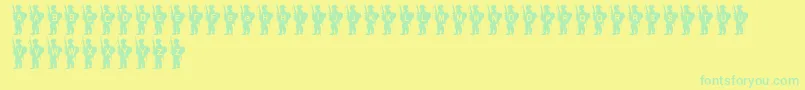 ArmyBoy Font – Green Fonts on Yellow Background