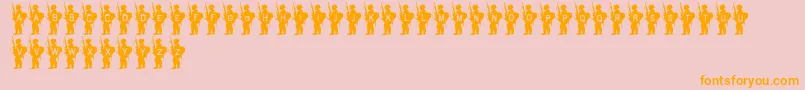ArmyBoy Font – Orange Fonts on Pink Background