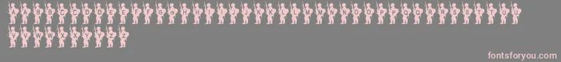 ArmyBoy Font – Pink Fonts on Gray Background
