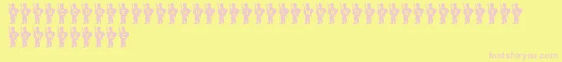 ArmyBoy Font – Pink Fonts on Yellow Background