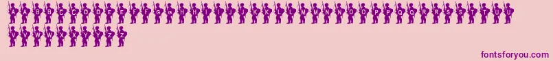 ArmyBoy Font – Purple Fonts on Pink Background