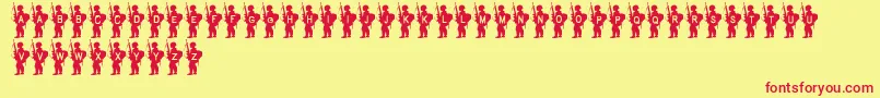 ArmyBoy Font – Red Fonts on Yellow Background