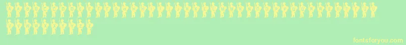 ArmyBoy Font – Yellow Fonts on Green Background