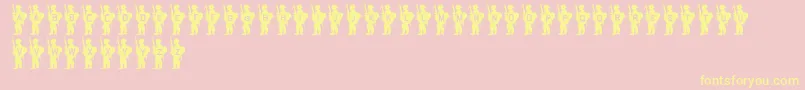 ArmyBoy Font – Yellow Fonts on Pink Background