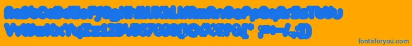 ZAristaExtrafilled-Schriftart – Blaue Schriften auf orangefarbenem Hintergrund