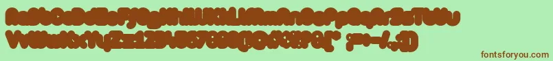 Шрифт ZAristaExtrafilled – коричневые шрифты на зелёном фоне