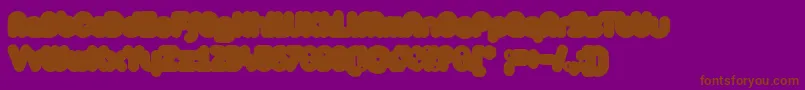 Czcionka ZAristaExtrafilled – brązowe czcionki na fioletowym tle