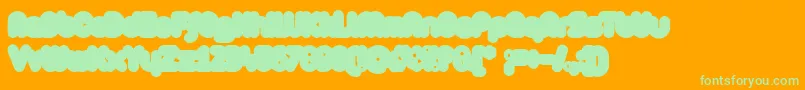 ZAristaExtrafilled-Schriftart – Grüne Schriften auf orangefarbenem Hintergrund