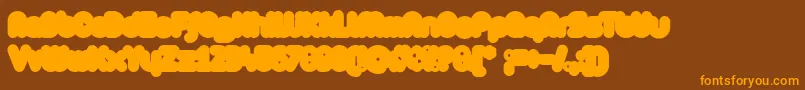 ZAristaExtrafilled Font – Orange Fonts on Brown Background