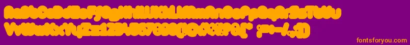 ZAristaExtrafilled Font – Orange Fonts on Purple Background