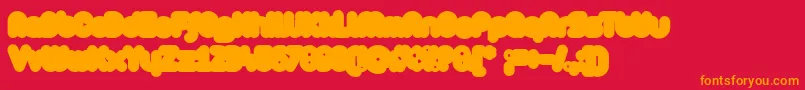 ZAristaExtrafilled Font – Orange Fonts on Red Background