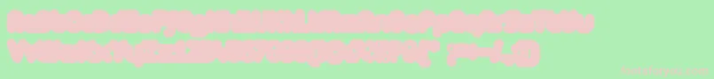 フォントZAristaExtrafilled – 緑の背景にピンクのフォント