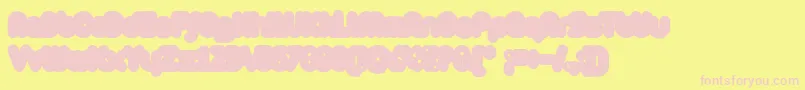 フォントZAristaExtrafilled – ピンクのフォント、黄色の背景