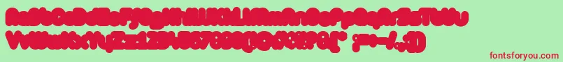ZAristaExtrafilled-fontti – punaiset fontit vihreällä taustalla