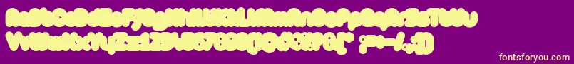 ZAristaExtrafilled Font – Yellow Fonts on Purple Background