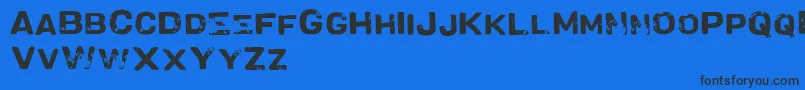 VtksMilkshake Font – Black Fonts on Blue Background