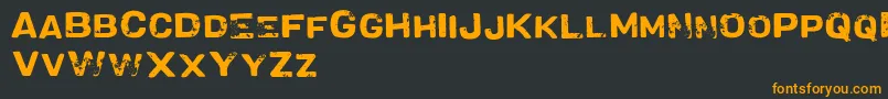 VtksMilkshake Font – Orange Fonts on Black Background