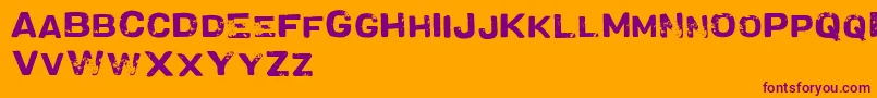 VtksMilkshake Font – Purple Fonts on Orange Background