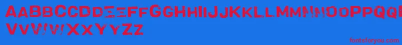 VtksMilkshake Font – Red Fonts on Blue Background