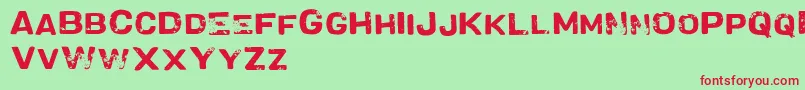 VtksMilkshake Font – Red Fonts on Green Background