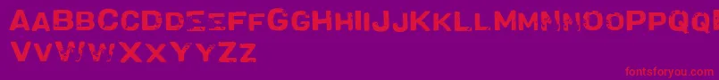 VtksMilkshake Font – Red Fonts on Purple Background