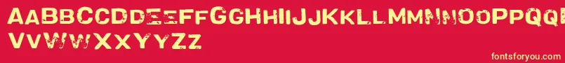 VtksMilkshake Font – Yellow Fonts on Red Background