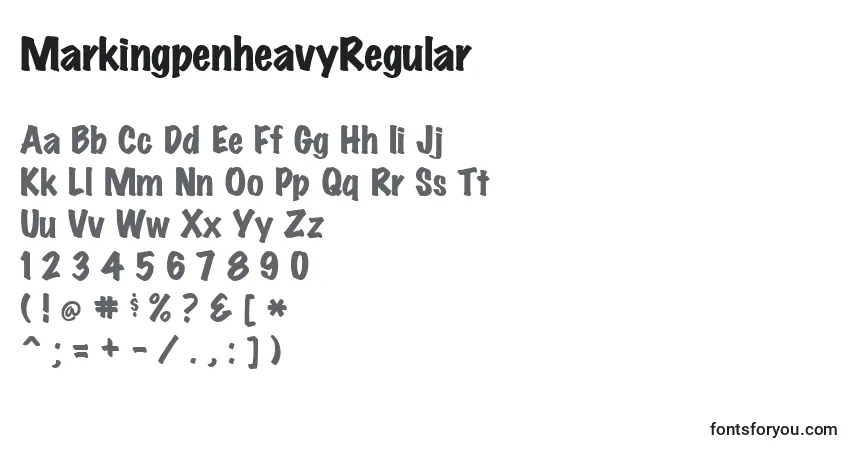Шрифт MarkingpenheavyRegular – алфавит, цифры, специальные символы