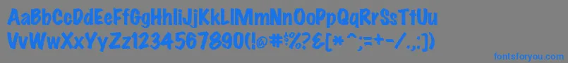 MarkingpenheavyRegular Font – Blue Fonts on Gray Background