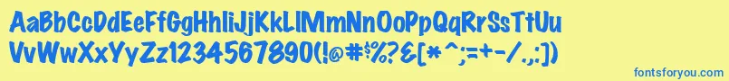 More about MarkingpenheavyRegular Font MarkingpenheavyRegular Font – Blue Fonts on Yellow Background