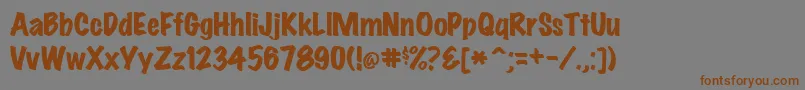 MarkingpenheavyRegular Font – Brown Fonts on Gray Background