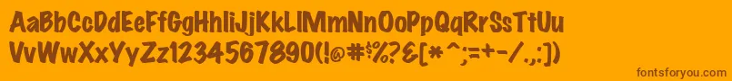Подробнее о шрифте MarkingpenheavyRegular Шрифт MarkingpenheavyRegular – коричневые шрифты на оранжевом фоне
