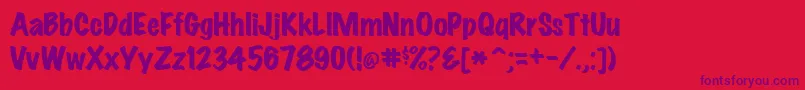 MarkingpenheavyRegular Font – Purple Fonts on Red Background