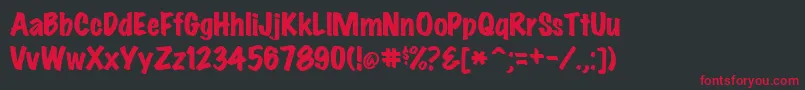 MarkingpenheavyRegular Font – Red Fonts on Black Background