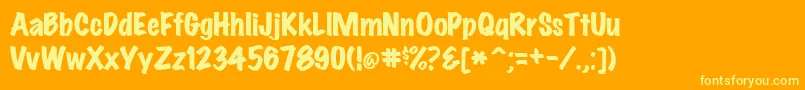 MarkingpenheavyRegular Font – Yellow Fonts on Orange Background