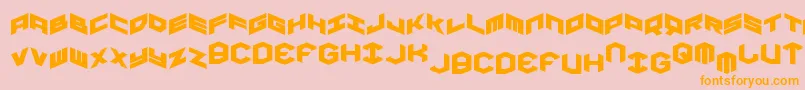 Yayusaexpand Font – Orange Fonts on Pink Background