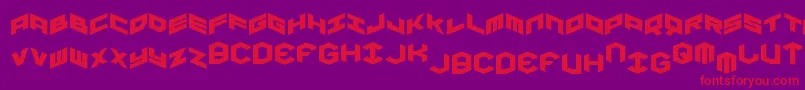 Yayusaexpand Font – Red Fonts on Purple Background