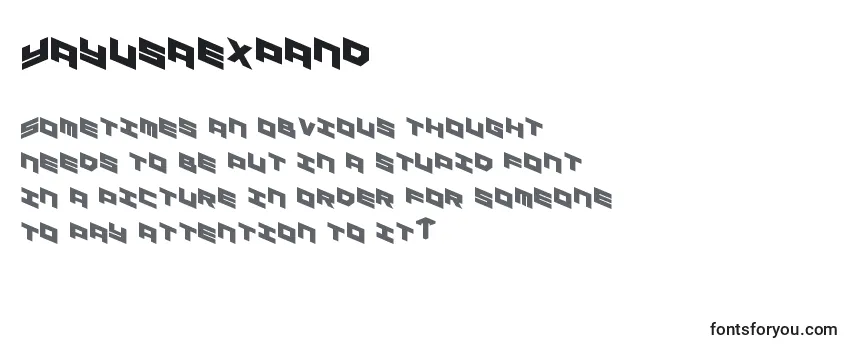 Обзор шрифта Yayusaexpand
