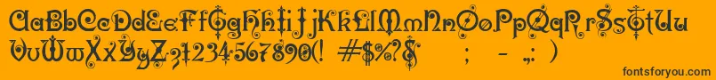 KarnacTwo Font – Black Fonts on Orange Background