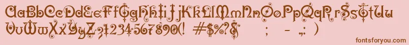 KarnacTwo Font – Brown Fonts on Pink Background