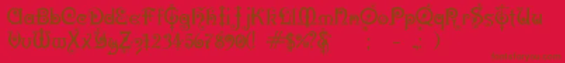KarnacTwo Font – Brown Fonts on Red Background