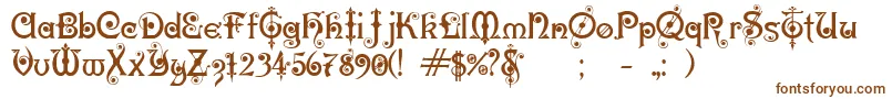 KarnacTwo Font – Brown Fonts on White Background