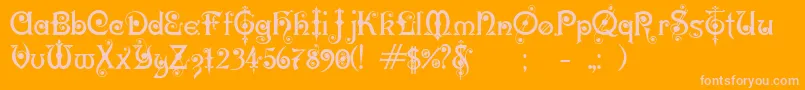 KarnacTwo Font – Pink Fonts on Orange Background