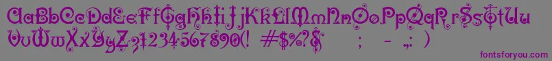 KarnacTwo Font – Purple Fonts on Gray Background