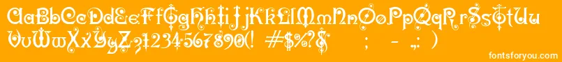 KarnacTwo Font – White Fonts on Orange Background